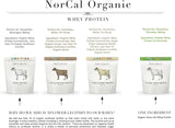 NorCal Organic - Whey Protein - 100% Grass-Fed and Grass-Finished - UNFLAVORED - Lecithin-Free - 2lb Bulk