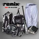 Rawlings | REMIX Backpack Equipment Bag | T-Ball & Youth Baseball / Softball | Black