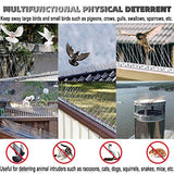 LANNEY Bird Spikes, 22 Strips Cover 24 Feet Stainless Steel Bird Deterrent Pigeon Spikes for Outside to Keep Birds Away, Anti Bird Repellent Spikes Control Kit, Unassembled