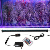 SZMiNiLED Submersible Aquarium Light, Fish Tank Light with Air Bubble Hole, RGB Color Changing Brightness Adjustable IP68 Waterproof Remote Control LED Light for Aquarium Fish Tank