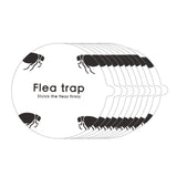 Flea Trap Refills 10 Packs, Flea Trap for Inside Your Home, Replacement Pads for Flea Light, 7.1 Inch Natural Glue Discs Refill