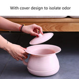 OOCOME Chamber Pot Bedpan Urinal Bottle Urine Pots Potty Pee Bucket Bedside Urinal with Lids to Prevent Odors, Suitable for Kids, Women and Men (Pink)