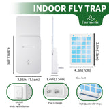 Carmelie Indoor Fly Trap, Flying Insect Traps Indoor for Home, Plug-in Fruit Fly Traps with UV Attractant Night Light Dimmable Mode, for Fruit Flies Bug Mosquito Pest, White(2 Device+10 Glue Cards)