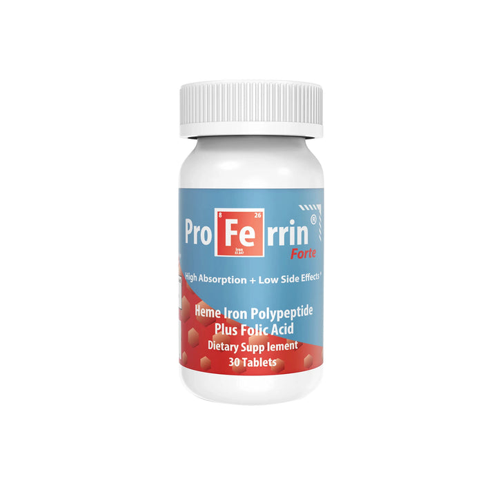 Proferrin Forte, 30 Tablets- Heme Iron Plus Folic Acid