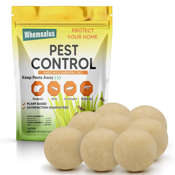 DALIYREPAL Pest Repellent Balls, Rodent Repellent,High-Strength Mouse Repellent Peppermint,Mice Repellent,Rat Repellent Whemoalus Repels Rodents,Spiders, Roaches,Ants,Moths & Other Pests 8 Balls/Bag