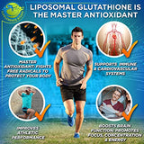Liposomal Glutathione 500mg Made with Organic Whole Foods - Glutathione Liposomal Supplement for Maximum Absorption - Master Antioxidant & Detoxifier - Immune & Cardiovascular Support - 120 count