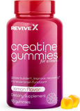 Revive X Glute Gummies, Creatine Gummies 3G, Lemon Drop, 30 Servings, 90 Count, Monohydrate, Muscle Builder, Creatine for Women, Creatine, Glutes Gummies, Pills and Powder Alternative, Flavored