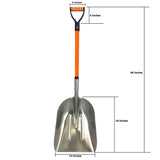 Ashmanonline Aluminium 48 inch Snow Shovel with Large Head and Durable Handle. (Scoop Shovel, 1 Pack)