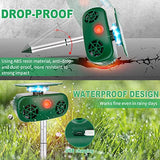 Animal Repellent Ultrasonic Outdoor, New Solar Animal Repeller, Animal Repeller Motion Activated Waterproof, Solar Ultrasonic Animal Repeller with Motion Sensor & Flash Lights for Yard Garden Farm