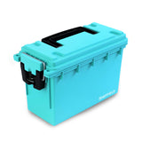 Sheffield 12633 Field Box, Pistol, Rifle, or Shotgun Ammo Storage Box, Tamper-Proof Locking Ammo Can, Water Resistant, Made in The U.S.A, Stackable, Teal