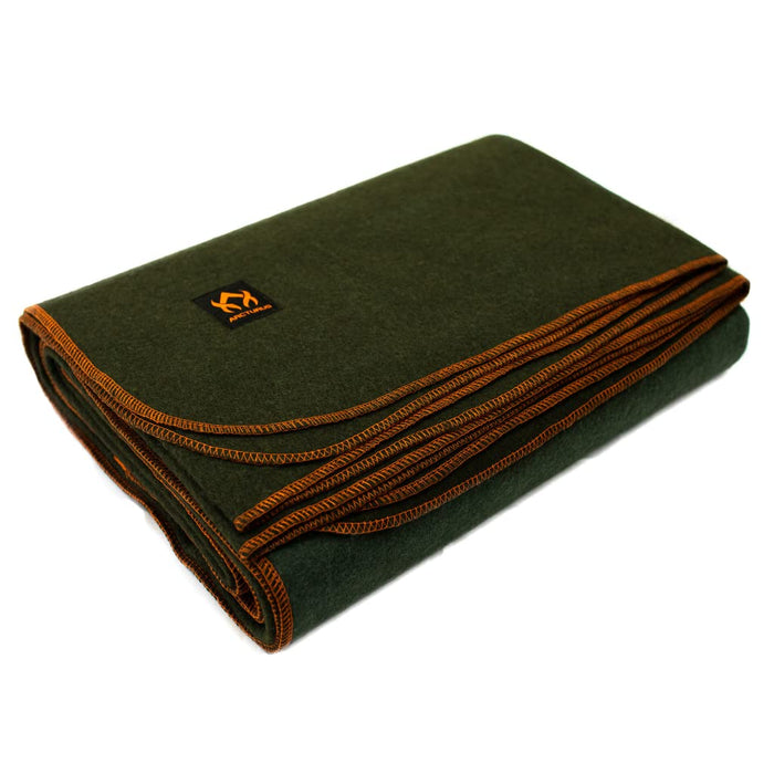 Arcturus Military Wool Blanket - 4.5 lbs, Warm, Thick, Washable, Large 64" x 88" - Great for Camping, Outdoors, Survival & Emergency Kits (Olive Green)