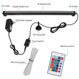 SZMiNiLED Submersible Aquarium Light, Fish Tank Light with Air Bubble Hole, RGB Color Changing Brightness Adjustable IP68 Waterproof Remote Control LED Light for Aquarium Fish Tank 20 inch