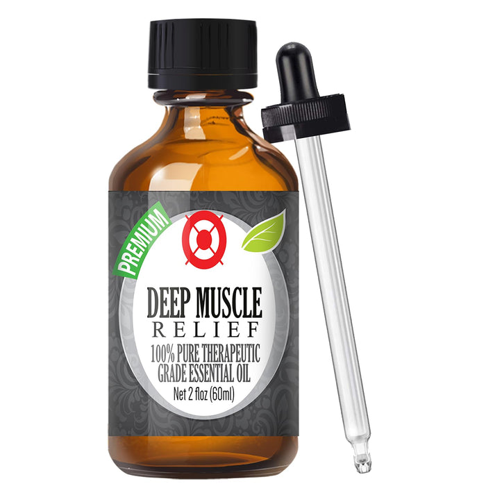 Healing Solutions Deep Muscle Relief Blend Essential Oil - 100% Pure Therapeutic Grade, 60ml