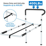 Bed Rails for Elderly Adults Safety - Adjustable Bed Cane with Non-Slip Ergonomic Handle and Storage Pocket, Stable Bed Assist Rails for Seniors Hold up to 400 Lbs and Fit All Beds, Tool-Free Assembly