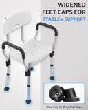 Sangohe Shower Chair for Inside Shower - Heavy Duty Shower Seat with Back - Shower Chair for Bathtub with Arms for Handicap - Shower Seats for Elderly - Shower Chair for Bathtub, 796C