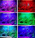 S SMIFUL LED Aquarium Light, RGB Submersible Fish Tank Lights Color Changing IP68 Waterproof Remote Control Sucker Hang Lights Background Wall Decor Lighting 11 inch