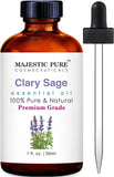 MAJESTIC PURE Clary Sage Essential Oil, Premium Grade, Pure and Natural, for Aromatherapy, Massage, Topical & Household Uses, 1 fl oz