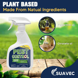 SUAVEC Pest Control Spray, Rodent Repellent, Peppermint Oil Spray for Mice Repellent, Repel Mouse, Roach, Ant, Spider, Mosquito, Moth & Other Pest, Indoor Rat Deterrent Spray, Home Mouse Away Safely