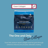 Collagen Peptides Powder 1lb (16oz) Jar - Clean Collagen® - Unflavored, Grass Fed, Paleo, Non GMO, Kosher - Highly Soluble Protein