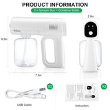 Kittmip 2 Pack Rechargeable Atomizer Sprayer Gun Handheld Nano Spray Cordless Disinfectant Steam Large Capacity Electric Fogger Machine Disinfection for Car School Home Hotel
