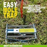 Upgraded Mole Trap Scissor, Mole Traps for Lawns That Kill Best, Easy Step Setup