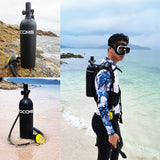 DCCMS Scuba Diving Tank 2l Capacity Mini Scuba Tank Aluminum Alloy Oxygen Tank Combination Snorkel Snorkel to Orovide 30 to 40 Minutes of Operating Time Cycle Scuba Diving Equipment