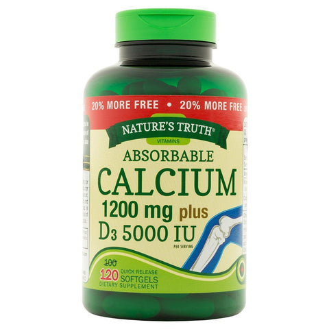 Nt Calcium 1200mg + D3 Bn Size 100+2 Nt Calcium 1200mg + D3 50000iu Bonus Softgel 100+20ct