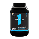 Rule 1 R1 Whey Blend, Cookies & Creme - 1.95 lbs Powder - 24g Whey Concentrates, Isolates & Hydrolysates with Naturally Occurring EAAs & BCAAs - 26 Servings