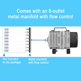 AquaMiracle Aquarium Air Pump Commercial Air Pump 1750GPH, 120W Air Pump for Fish Tank, Hydroponic Air Pump, Fish Tank Air Pump Bubbler Pond Aerator