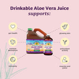 Lily Of The Desert Aloe Vera Juice - Whole Leaf Filtered Aloe Vera Drink, Non-GMO Aloe Juice with Natural Digestive Enzymes for Gut Health, Stomach Relief, Wellness, Glowing Skin, 64 Fl Oz