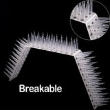 12-Pack Pigeons Bird Spikes for Outside with 20 Cable Ties, Birds Deterrent Spikes for Pigeons and Other Small Birds, Squirrel Spikes Keeping Raccoon Cats Away from Fence Roof Mailbox White