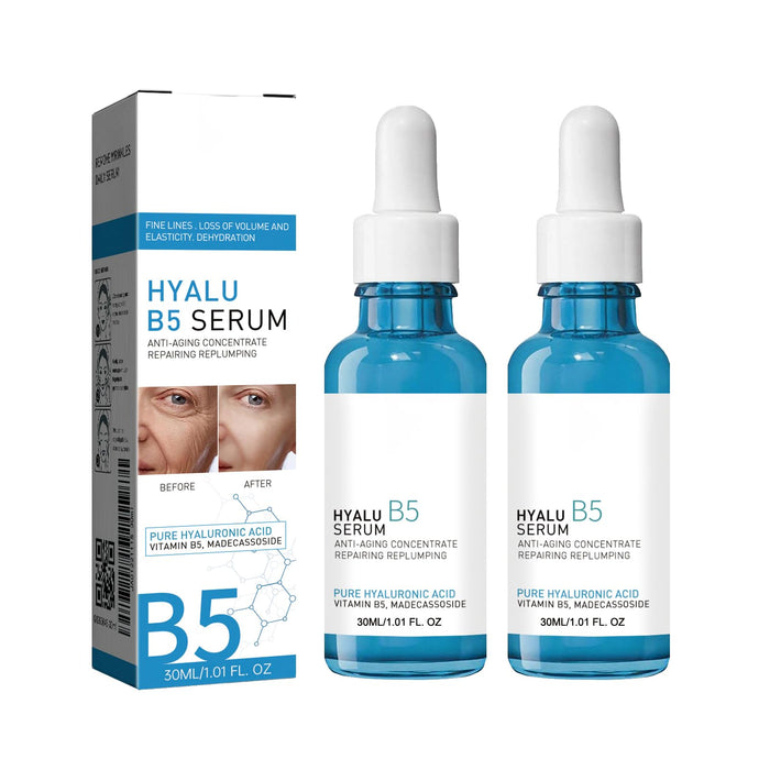 Botox Face Serum, Hyalu B5 Serum, Botox in a Bottle Instant Face Tightening, Anti Aging Serum, Botox Stock Solution Facial Serum for Face Fade Fine Lines 30ml - 2 Pcs