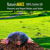 Nature’s MACE Mole & Vole Repellent 32oz Castor Oil Concentrate/Covers up to 5,000 Sq. Ft. / Keep Moles and Voles Out of Your Lawn and Garden/Safe to use Around Home & Plants Guaranteed