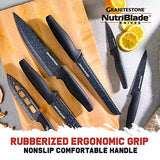 Granitestone Nutriblade 6 Piece - Ultra Sharp, PFOA-Free Stainless Steel Blades, Kitchen Knife Set, with Nonstick Granite Coating, Easy-Grip Handle, Dishwasher-safe