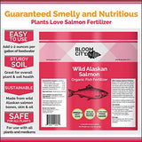 Organic Wild Fish Fertilizer and Plant Supplement, Great for Roots and Soil, Made from Sustainable Salmon, by Bloom City, Gallon (128 oz)