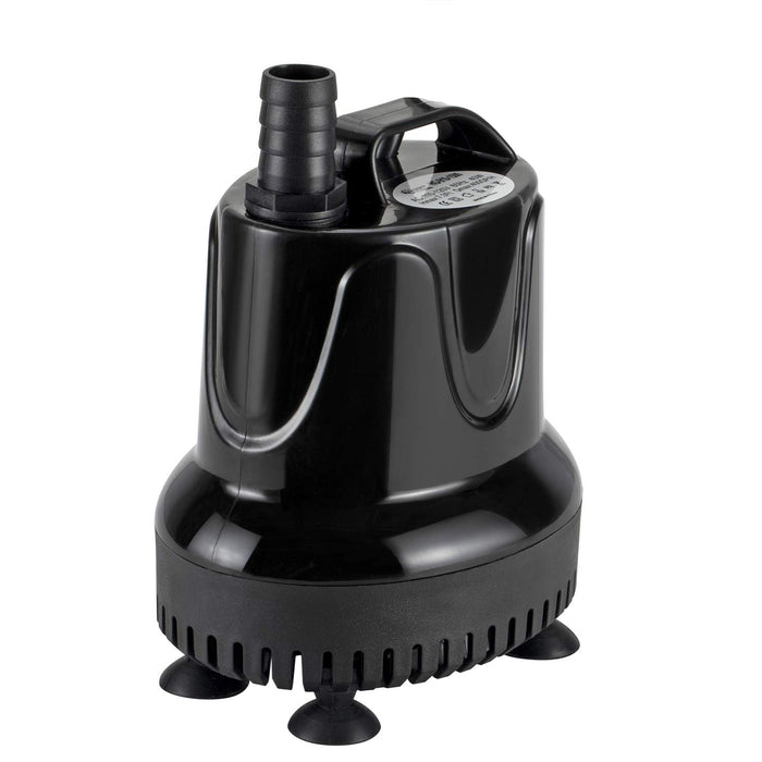 hygger 215 GPH Quick Water Change Aquarium Pump Submersible Fountain Water Pump Fish Tank Pond Drain Transfer Pump with 2 Adaptors Black