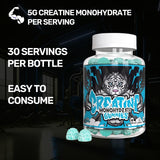 AzeilSupps Creatine Monohydrate Gummies Boost Strength, Power, and Muscle Growth Correctly Dosed 5G Creatine Monohydrate Per Serving