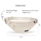 MAXTOP Large Crossbody Fanny Pack Belt Bag for Women with 4-Zipper Pockets Gifts for Enjoy Sports Yoga Running Workout Walking Casual Travel Wallets Fashion Waist Pack Phone Bag(Begie)