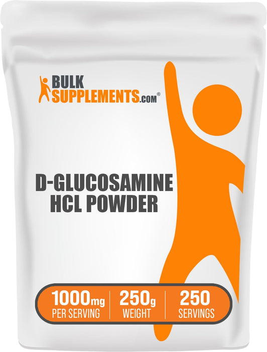 BULKSUPPLEMENTS.COM Glucosamine HCl Powder - Glucosamine 1000mg, Glucosamine Supplement, Glucosamine Powder - Joint Supplements, Gluten Free, 1000mg per Serving, 250g (8.8 oz)