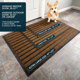 ubdyo Extra Durable Door Mat - Dirt Trapping Outdoor Welcome Mats - Non-Slip Outdoor Door Mats - Low Profile Front Door Mat - Indoor (30" x 17", Bright Brown)