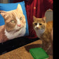 Custom Colorful Pet Portrait Pillow from Photo, Pet memorial gift Mothers Day Gift