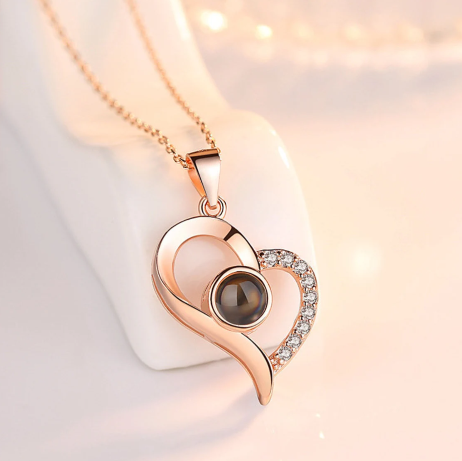 Heart locket necklace , Personalized Heart necklace, Personalized Photo Necklace, name necklace in heart, diamond heart necklace