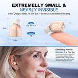 Assistive Listening Hearing Aids for Seniors and Adults, the latest in intelligent noise-canceling digital rechargeable, nearly invisible, portable magnetic charging pods.
