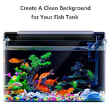 XCNO Aquarium Background Static Cling Black Fish Tank Background Wallpaper Fish Tank Backdrop Vinyl Aquarium Poster Background 75 x 24 in