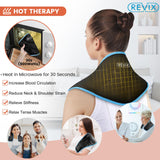 REVIX XL Neck Gel Ice Packs Cervical Ice Packs for Neck Pain Relief, Sports Injuries, Swelling & Inflammation, Hot Cold Gel Packs Reusable for Surgery Recovery, Black 2 Packs