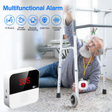 Chatthen WiFi Elderly Monitoring, Caregiver Pagers Life Alert Systems for Seniors no Monthly Fee, 1 Receiver & 2 Panic Button, Compatible with Tuya Smart/Smart Life APP (Only Supports Wi-Fi 2.4GHz )