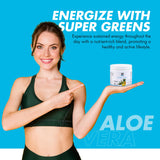 Yes You Can! Organic Aloe Vera Drink Mix - Super Greens Powder - Energy Drink Powder - Pure Aloe Juice Infused - Organic Superfoods - Made in The USA - Pineapple - 16oz