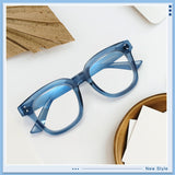 Madison Avenue Blue Light Blocking Glasses Oversized Fashion Blue Light Glasses for Women Anti Eyestrain & UV Protection Computer Eyeglasses (Transparent Blue)