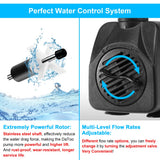 DaToo 400GPH 25W Submersible Water Pump Fountain Pump Ultra Quiet For Aquariums Fish Tank Pond Fountain Statuary Water Feature Hydroponics