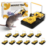 Mouse Traps Indoor for Home,Quick Sensitive Effective Mouse Trap, Powerful Rat Traps Indoor with Teeth-Like Design Bait Cup, Reusable Sanitary Mice Traps for House Indoor Outdoor(12 Pack)